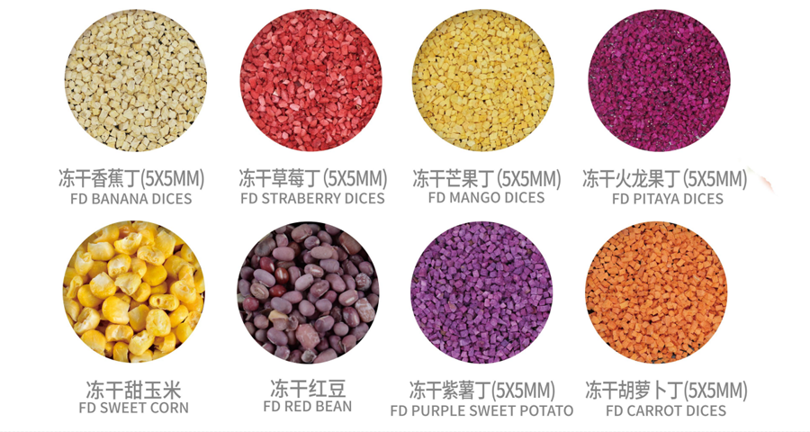 Freeze Dried veg.& fruit dice